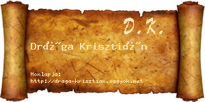 Drága Krisztián névjegykártya